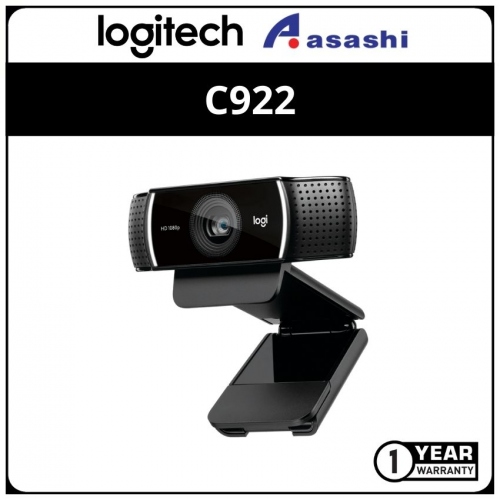 Logitech C922-Black Pro Stream FHD Webcam (1 yrs Limited Hardware Warranty)