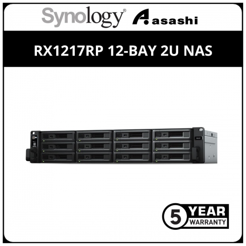 Synology RX1217RP 12-Bay 2U NAS Redundant Power Expansion for RackStation