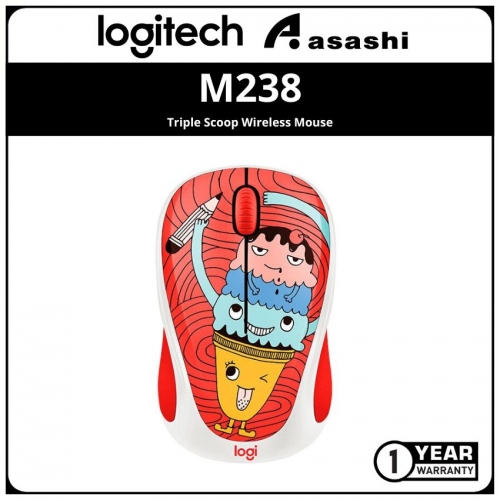 Logitech M238-Triple Scoop Wireless Mouse (1 yrs Limited Hardware Warranty)