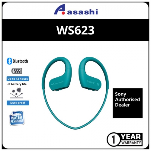Sony WS623-Blue Waterproof All-In-One Walkman MP3 with NFC & Bluetooth Headphone (4GB Internal Memory) (1 yrs Limited Hardware Warranty)