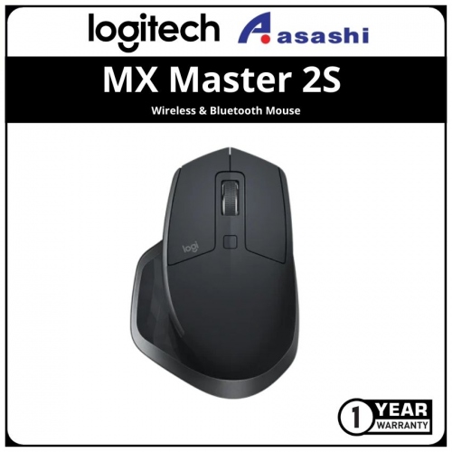 Logitech MX Master 2S Wireless & Bluetooth Mouse (1 yrs Limited Hardware Warranty) (910-005142)