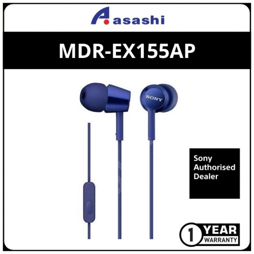 Sony EX155AP-Blue In Ear Earphones (1 yrs Limited Hardware Warranty)