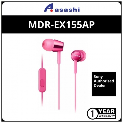 Sony EX155AP-Pink In Ear Earphones (1 yrs Limited Hardware Warranty)