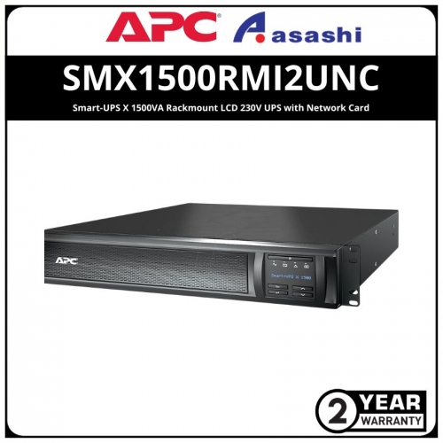 APC SMX1500RMI2UNC Smart-UPS X 1500VA Rackmount LCD 230V UPS with Network Card