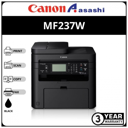 Canon imageCLASS MF237w Premium All-in-One (Print, Copy, Scan, Fax) with wireless Mono Laser Printer