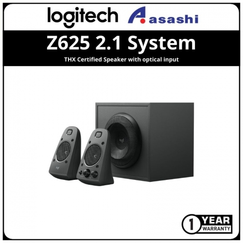 Logitech Z625 2.1 System THX Certified Speaker with optical input (1 yrs Limited Hardware Warranty)