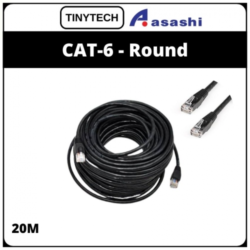 Tinytech CAT 6 Round Network Cable-20M (1 week Limited Hardware Warranty)