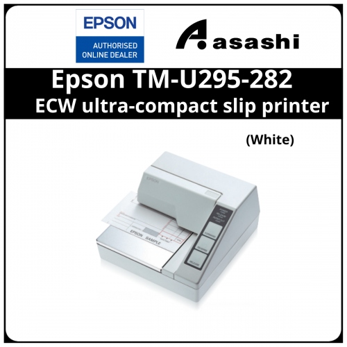 Epson TM-U295-282 with PS180, Serial , ECW ultra-compact slip printer (White)
