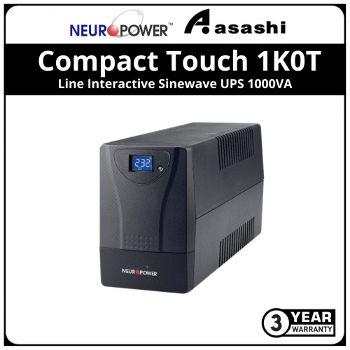 NeuroPower Compact Touch 1K0T Line Interactive Sinewave UPS 1000VA