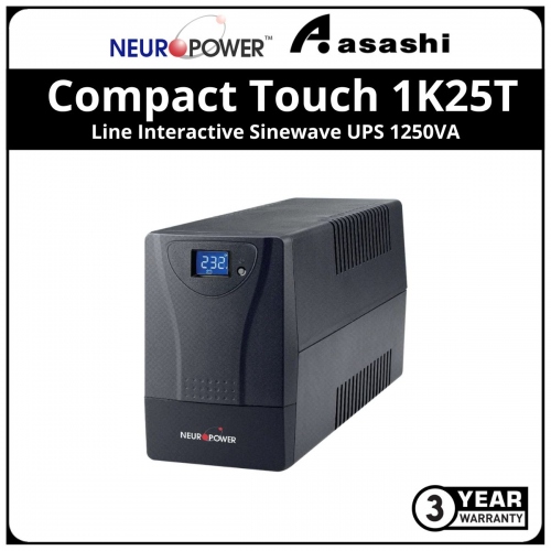 NeuroPower Compact Touch 1K25T Line Interactive Sinewave UPS 1250VA