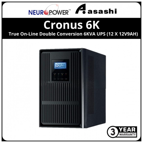 NeuroPower Cronus 6K True On-Line Double Conversion 6KVA UPS (12 X 12V9AH)