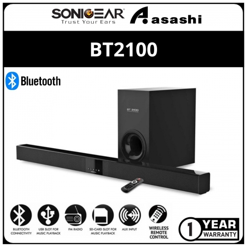 Sonic Gear BT2100 SoundBar Speaker with Bluetooth (1 yrs Manufacturer Warranty)