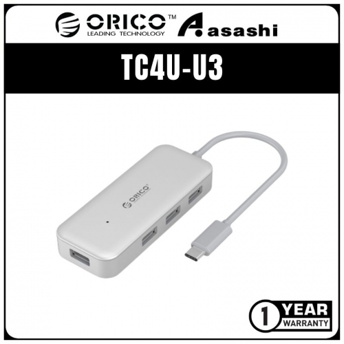 ORICO TC4U-U3 4 port TypeC to USB3.0 Hub (1 yrs Limited Hardware Warranty)