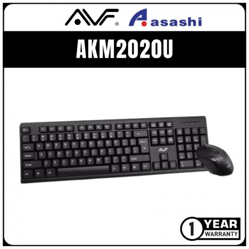 AVF AKM2020U Wired Keyboard & Mouse Combo USB - Black (6 months Limited Hardware Warranty)