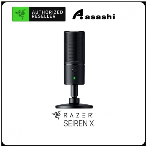 Razer Seiren X - Gaming Microphone (Condenser Microphone, Supercardioid Pick-Up Pattern, Build-in Shock Mount) [RZ19-02290100-R3M1]