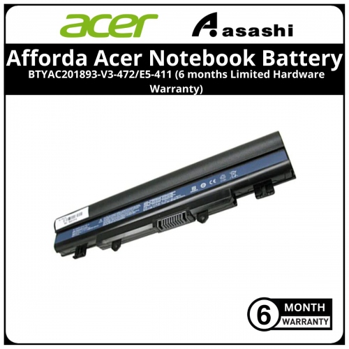 Afforda Acer Notebook Battery BTYAC201893-V3-472/E5-411 (6 months Limited Hardware Warranty)