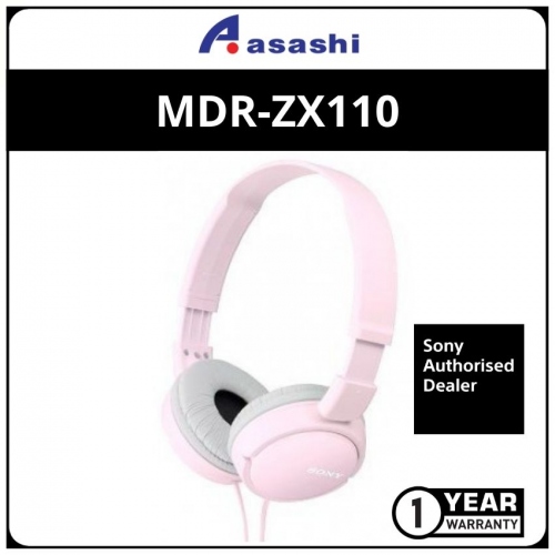 Sony MDR-ZX110/Pink Headphones (1 yrs Limited Hardware Warranty)