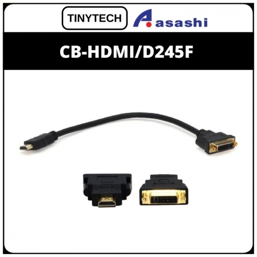 TinyTech CB-HDMI/D245F HDMI (M) to DVI(F) 24+5 Converter (3 months Limited Hardware Warranty)