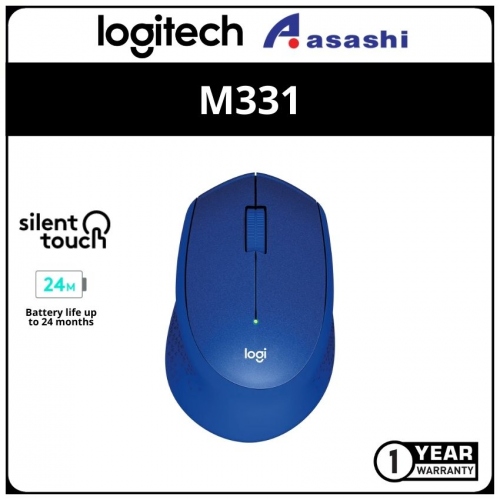 PROMO - Logitech M331-Blue Silent Plus Wirelss Mouse (1 yrs Limited Hardware Warranty)