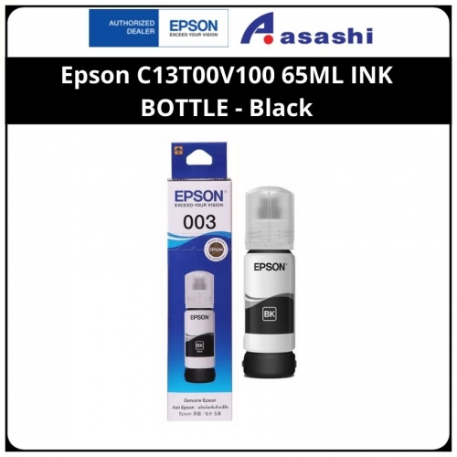 Epson 003 C13T00V100 65ML INK BOTTLE - Black