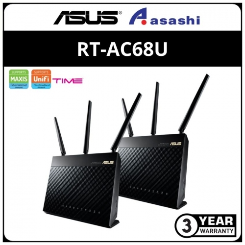 Asus RT-AC68U TWIN PACK AC1900 Ai Mesh Gigabit Router Pack (RT-AC68U x 2)