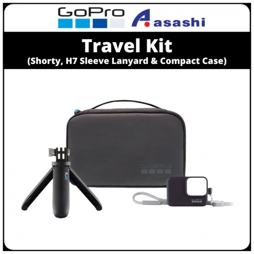 GoPro Bundle Kits - Travel Kit (Shorty, H7 Sleeve Lanyard & Compact Case)