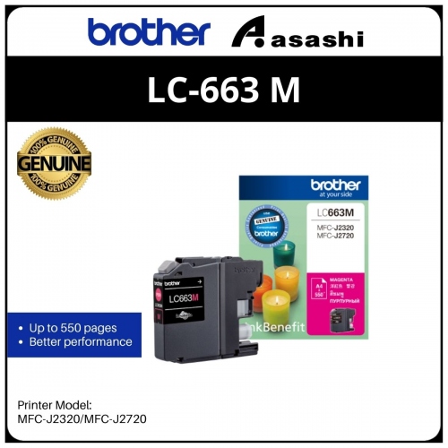 Brother LC-663 M Magenta Ink Cartridge