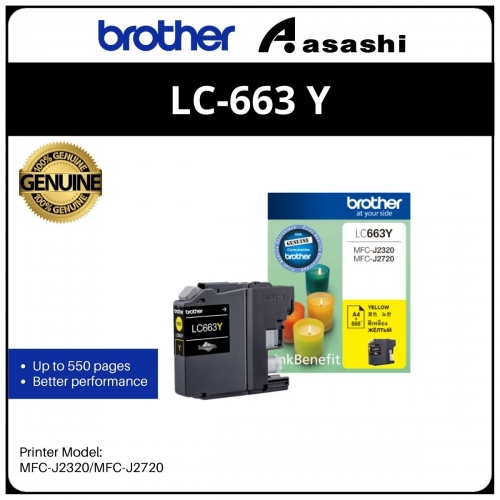 Brother LC-663 Y Yellow Ink Cartridge
