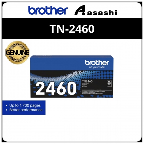 Brother TN-2460 Black Toner Cartridge (1700 pages)