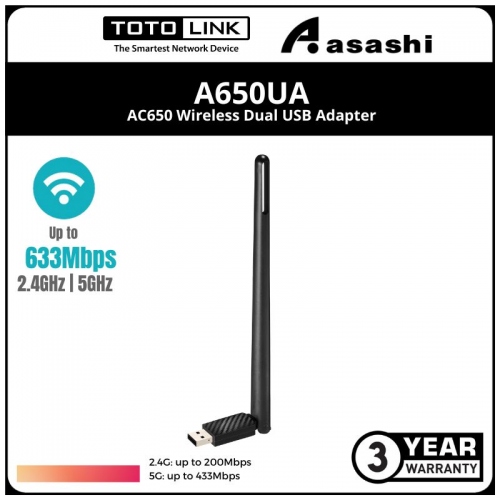 Totolink A650UA AC650 Wireless Dual USB Adapter