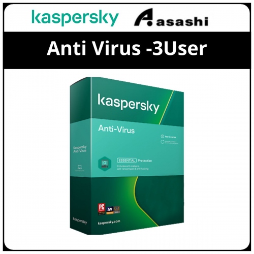 Kaspersky Anti Virus -3User 1Year