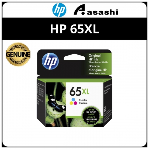 HP 65XL Color Ink Cartridge (N9K03AA