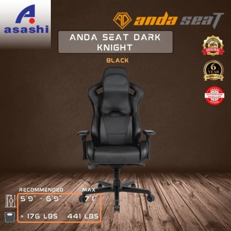 ANDA SEAT Dark Knight (Black) Gaming Chair [AD12XL-DARK-B-PV/CB02] 6Y