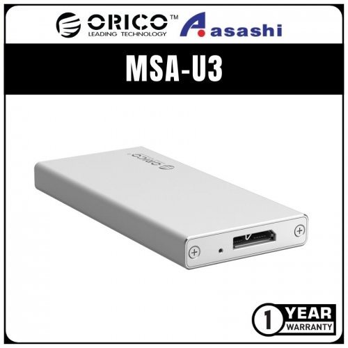 Orico MSA-U3 Aluminum mSATA to USB 3.0 External SSD Enclosure Adapter (1 yrs Limited Hardware Warranty)