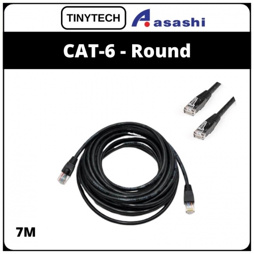 Tinytech CAT 6 Round Network Cable-7M (1 week Limited Hardware Warranty)