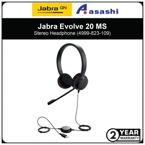 Jabra Evolve 20 MS Stereo Headphone (4999-823-109)