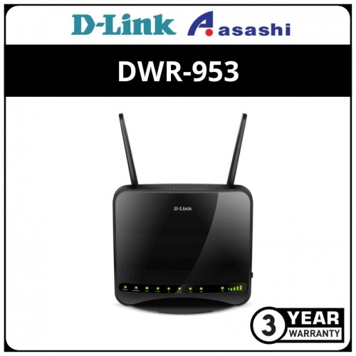 D-Link DWR-953 3G / 4G LTE Wireless AC1200 4 Port Router- Build In SIM Card Slot