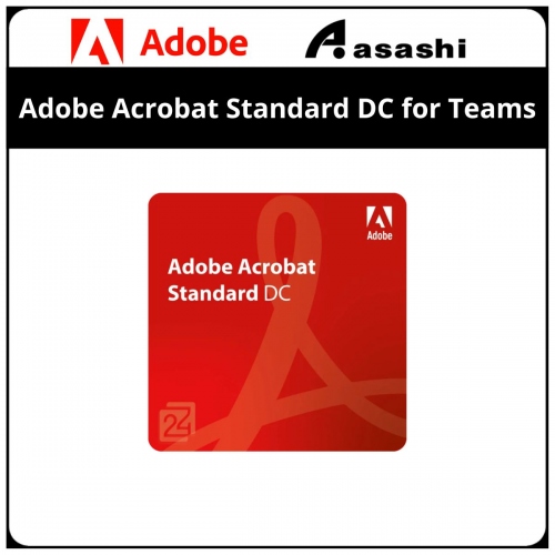 Adobe Acrobat Standard DC for Teams, Commercial, Multiple Platform, New Subscription, Level 1 (65297919BA01A12) 12 months
