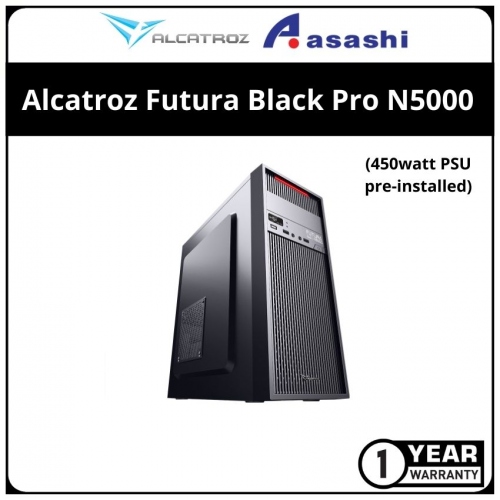 Alcatroz Futura Black Pro N5000 ATX Casing with PSU