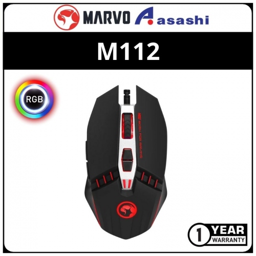 Marvo M112 Wired Gaming Mouse-7 Color Changing mode (1 yrs Limited Hardware Warranty)