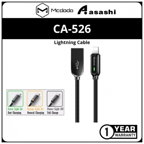 Mcdodo CA-5261 Smart Series Auto Disconnect & Recharge Lightning Cable 1.2M (Black)