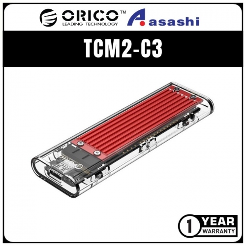 Orico TCM2-C3 Red Aluminum Heatsink Type C NVME M.2 SSD Enclosure (1 yrs Limited Hardware Warranty)