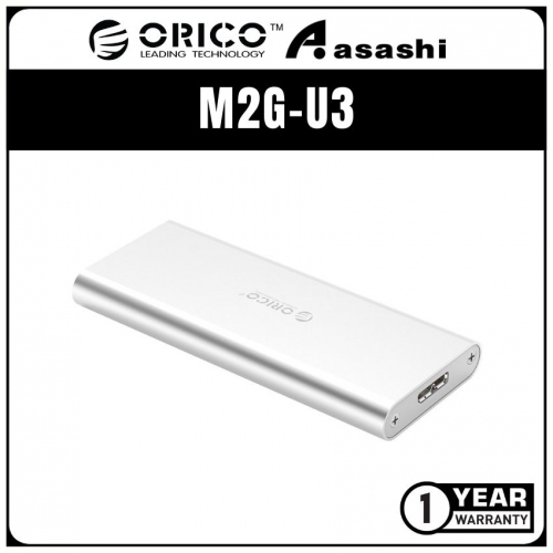 ORICO M2G-U3-SV Aluminum M.2 SATA NGFF USB3.0 MicroB Enclosure (1 yrs Limited Hardware Warranty)
