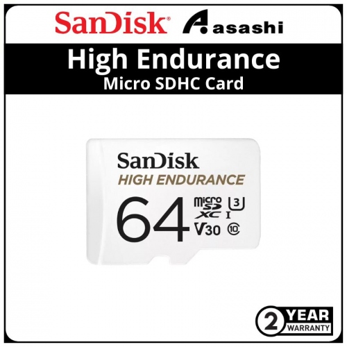 Sandisk (SDSQQNR-064G-GN6IA) 64GB UHS-I U3 V30 Class10 High Endurance Video Monitoring Micro SDHC Card - Up to 100MB/s Read Speed,40MB/s Write Speed