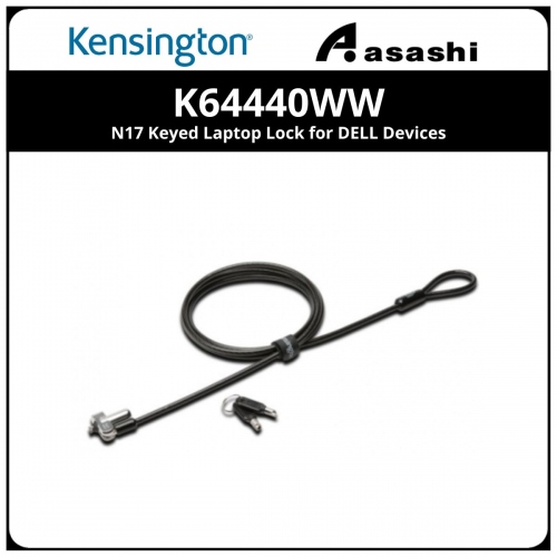 Kensington K64440WW N17 Keyed Laptop Lock for DELL Devices (NOBLE/WEDGE LOCK SLOT)