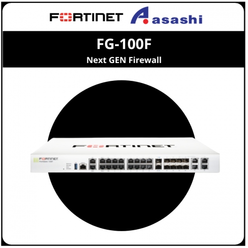 FortiGate-100F Hardware plus 1 Year 24x7 FortiCare and FortiGuard Unified (UTM) Protection