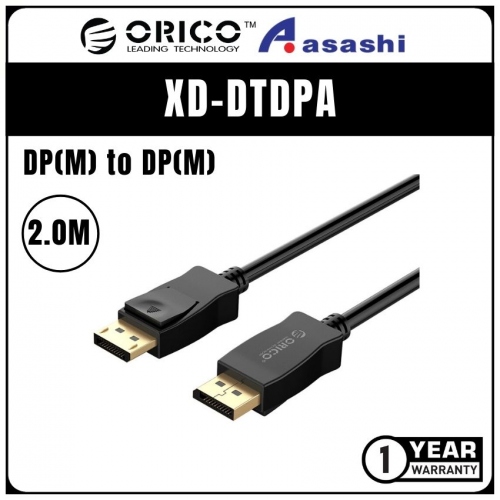 ORICO XD-DTDP4-20 - 2M Display Port (M) to DP (M) HD Adapter Cable 4K@60Hz