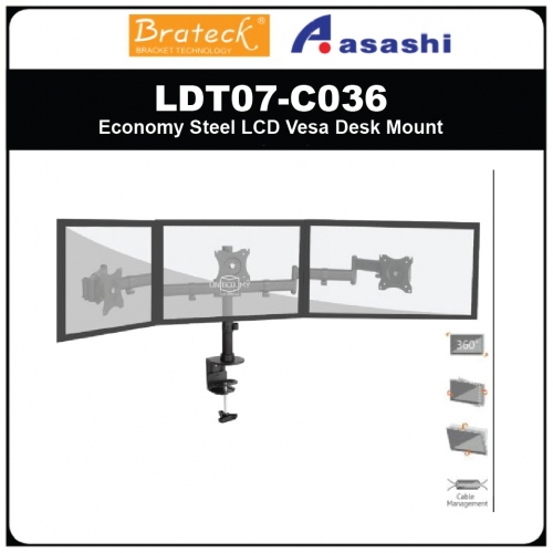 Brateck LDT07-C036 Economy Steel LCD Vesa Desk Mount For most 13
