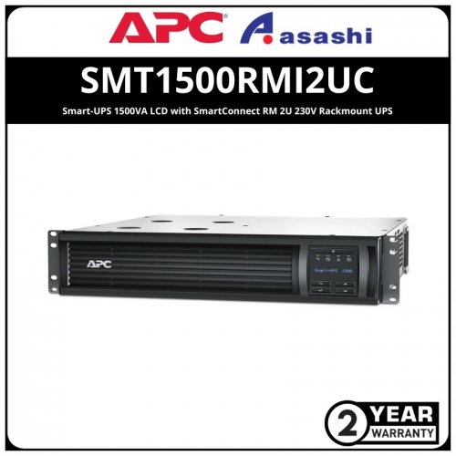 APC SMT1500RMI2UC Smart-UPS 1500VA LCD with SmartConnect RM 2U 230V Rackmount UPS