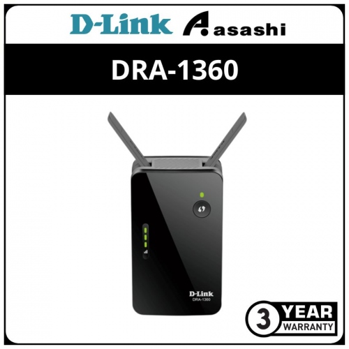 D-Link DRA-1360 Wireless AC1300 Mesh Enabled Range Extender-Work with DIR-1360 OR DIR-2660 MESH Feature